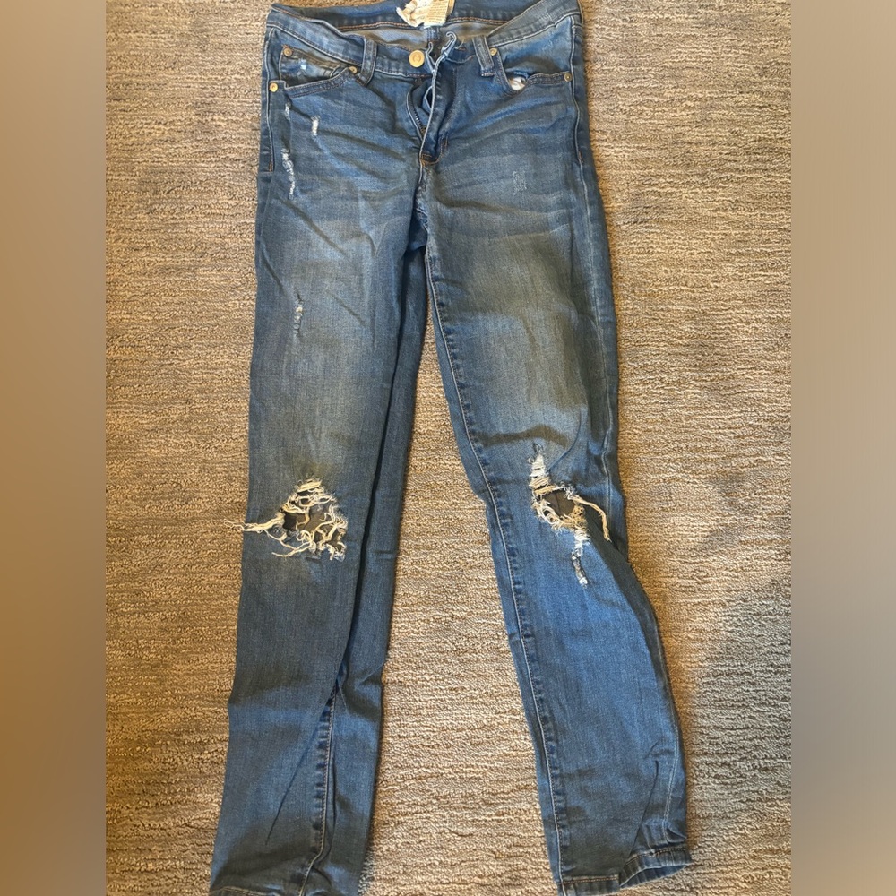 Altrd State Mid Rise Ripped Blue Jeans